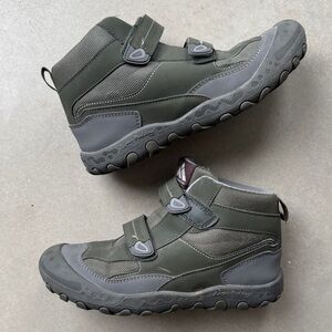 Kids Hiking Boot-Top Adventure Shoes - Green unisex soft sole